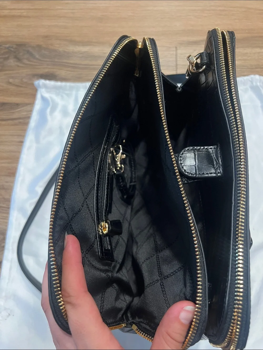 Michael Kors Houston Bag: Black Croc